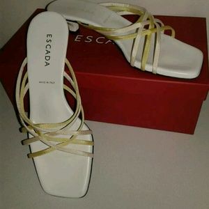 ESCADA Women's Sandal Slip On Heels Size 7.5